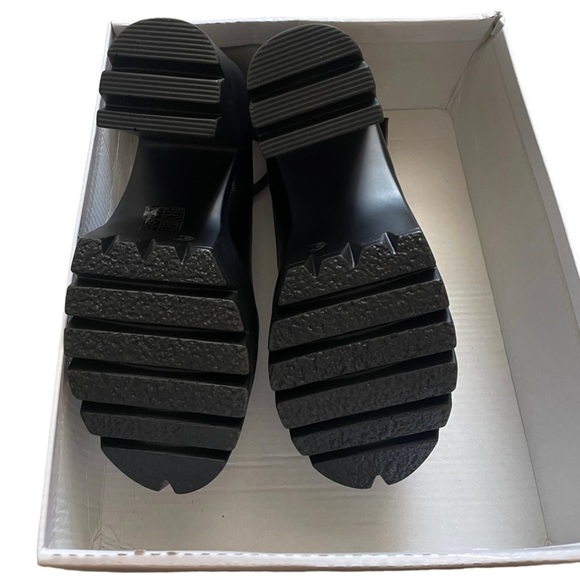 Platform Black Chunky Heels - Picture 8 of 12